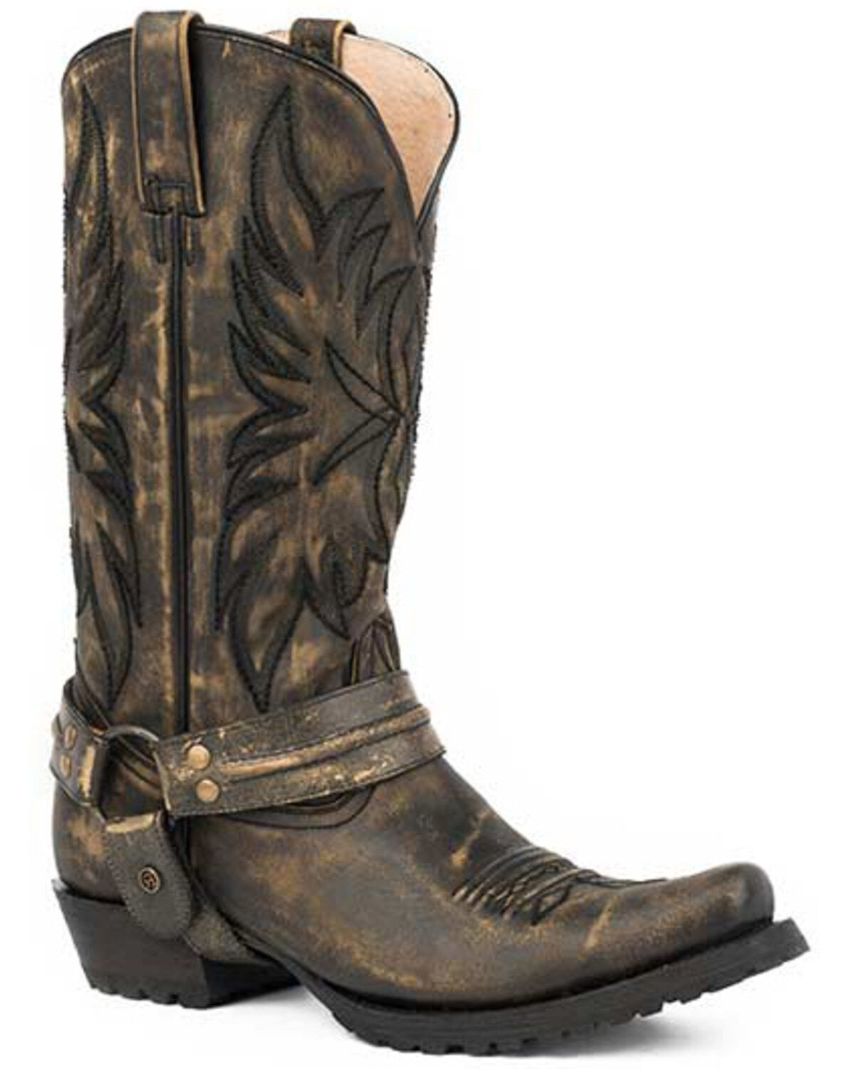 Image #1 - Roper Men's Carson Western Boots - Snip Toe, Black, hi-res