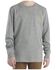 Image #1 - Carhartt Toddler Boys' Logo Long Sleeve Pocket T-Shirt , Charcoal, hi-res