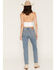 Image #3 - Levi's Women's 501 Medium Wash High Rise Straight Stretch Denim Jeans, Medium Wash, hi-res