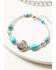 Image #2 - Shyanne Women's Silver & Turquoise Beaded Medallion Chain Bracelet Set, Silver, hi-res