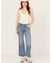 Image #1 - Levi's Women's Medium Wash Middy Ankle Flare Stretch Denim Jeans, Medium Wash, hi-res