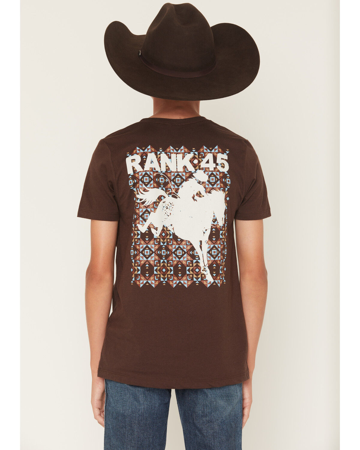 Image #1 - RANK 45&reg; Boys' Gallop Short Sleeve Graphic T-Shirt, Brown, hi-res