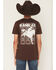 Image #1 - RANK 45&reg; Boys' Gallop Short Sleeve Graphic T-Shirt, Brown, hi-res