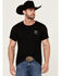 Image #1 - RANK 45&reg; Men's Southwestern Print Bull Logo Short Sleeve Graphic T-Shirt, Black, hi-res
