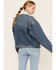 Image #4 - Levi's Women's Medium Wash 90s Sherpa Trucker Jacket , Blue, hi-res