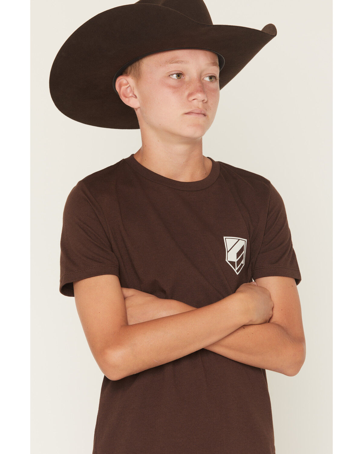 Image #3 - RANK 45&reg; Boys' Gallop Short Sleeve Graphic T-Shirt, Brown, hi-res
