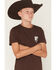 Image #3 - RANK 45&reg; Boys' Gallop Short Sleeve Graphic T-Shirt, Brown, hi-res