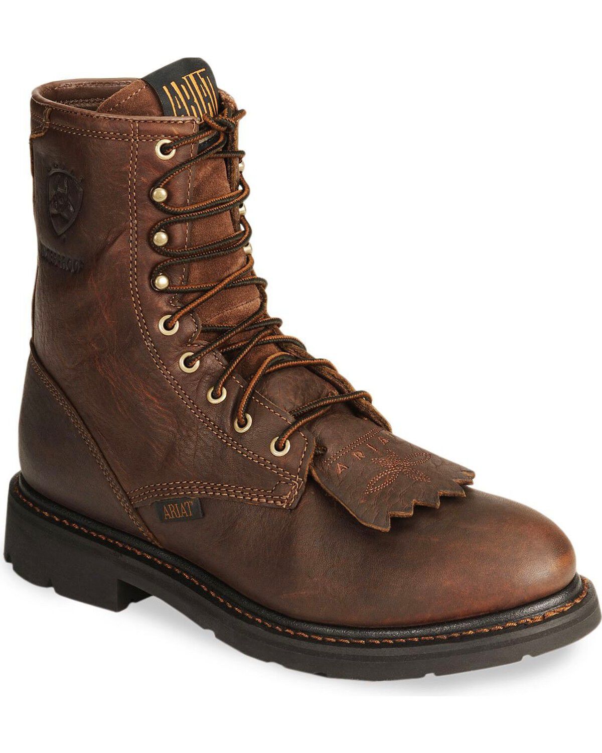 Image #1 - Ariat Waterproof Cascade H20 8" Lace-Up Work Boots - Soft Toe, Sunshine, hi-res
