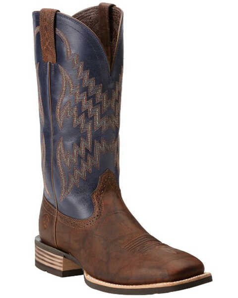 Image #2 - Ariat Men's Tycoon Western Performance Boots - Broad Square Toe, Brown, hi-res