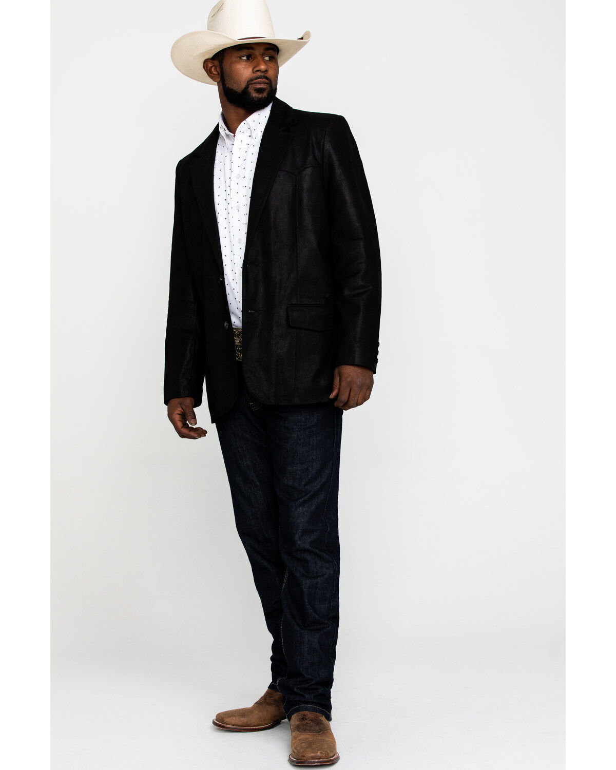 Image #6 - Cody James Men's Black Suede Blazer Jacket - Big & Tall, Black, hi-res