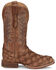 Image #2 - Tony Lama Men's Everett Exotic Pirarucu Western Boots - Broad Square Toe , Chocolate, hi-res