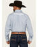 Image #4 - Wrangler Men's Geo Print Logo Long Sleeve Snap Western Shirt - Tall, Blue, hi-res