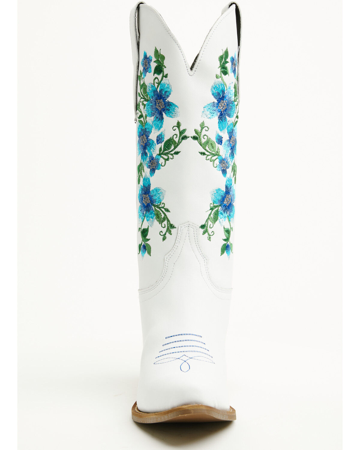 Image #4 - Dingo Women's Posie Western Boots - Snip Toe, Blue/white, hi-res
