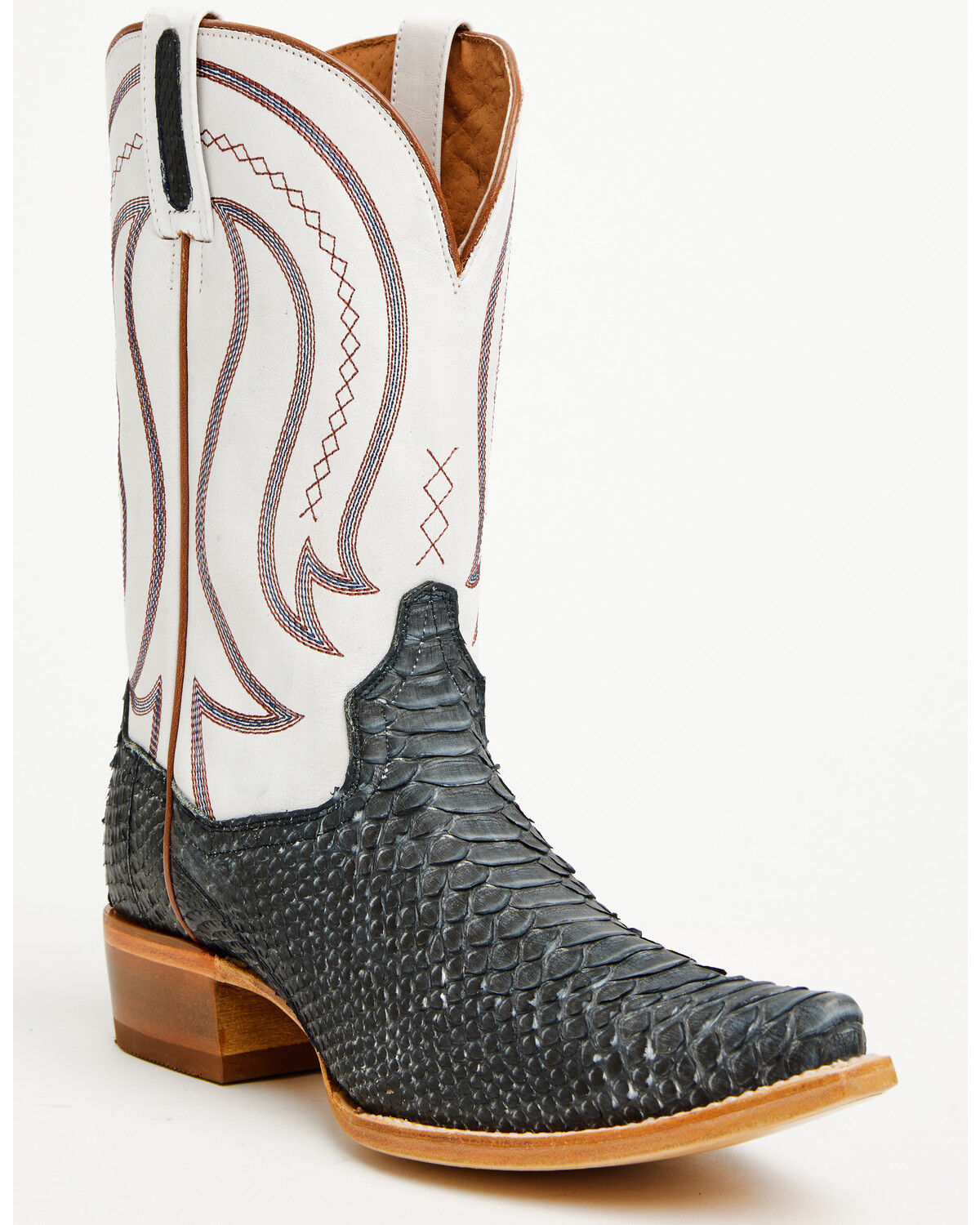 Dan Post Men's Exotic Python Belly Western Boots - Snip Toe, Blue, hi-res