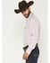 Image #2 - Gibson Trading Co Men's Solid Long Sleeve Snap Western Shirt - Big, Lavender, hi-res