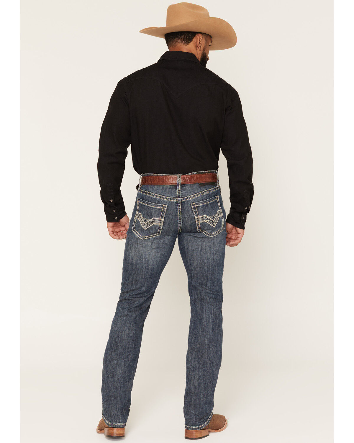 Image #3 - Rock & Roll Denim Men's Revolver Medium Wash Slim Straight Stretch Denim Jeans, Medium Wash, hi-res