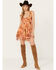 Image #1 - Free People Women's Vernon Mini Dress, Orange, hi-res