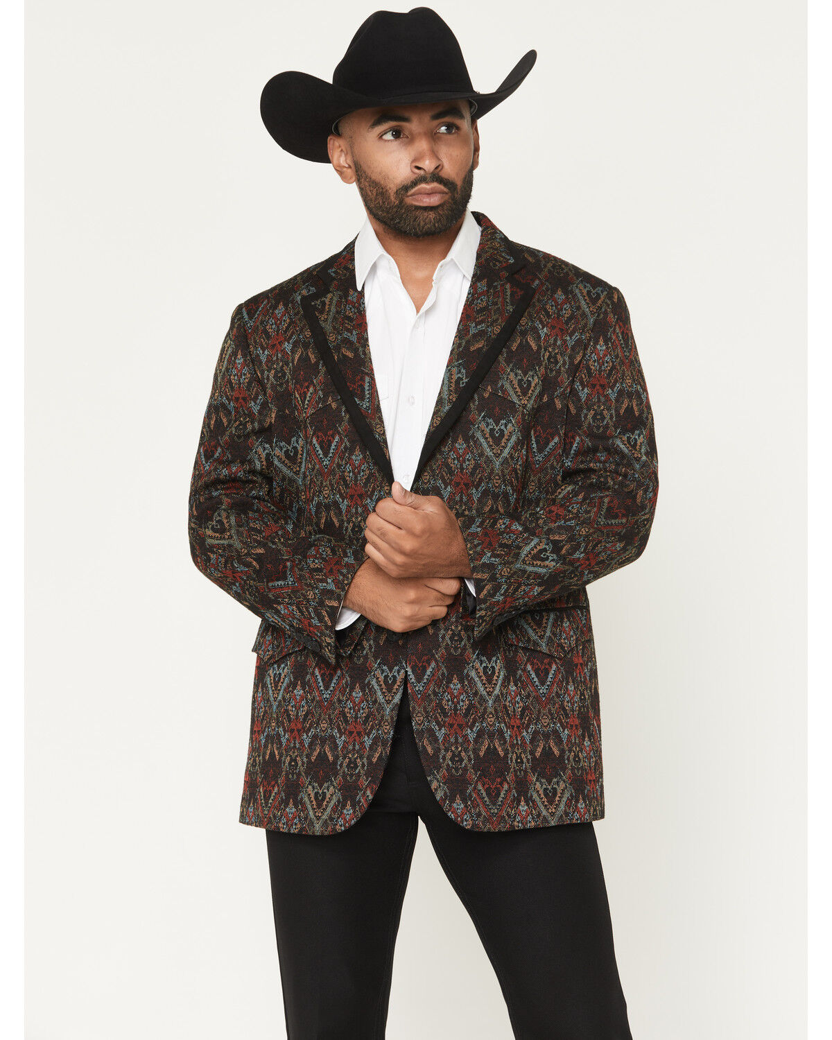Cody James Black 1978&reg; Men's Tapestry Button-Down Sportcoat, Black, hi-res
