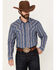 Image #1 - Cody James Men's Alpine Southwestern Striped Long Sleeve Pearl Snap Western Shirt - Big, , hi-res