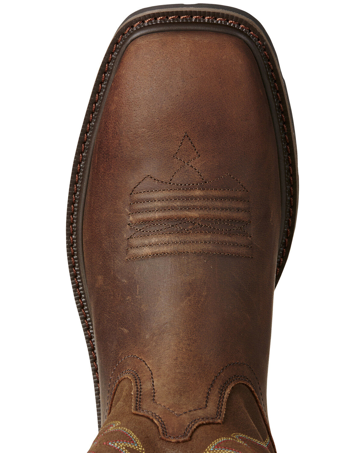 Image #4 - Ariat Men's Groundbreaker Western Work Boots - Steel Toe, Brown, hi-res