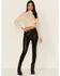 Image #4 - Sadie & Sage Blush Long Sleeve Lurex Cindy Tie Front Top, Blush, hi-res