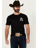 Image #1 - Cowboy Hardware Men's Mexico Flag Short Sleeve Graphic T-Shirt , Black, hi-res