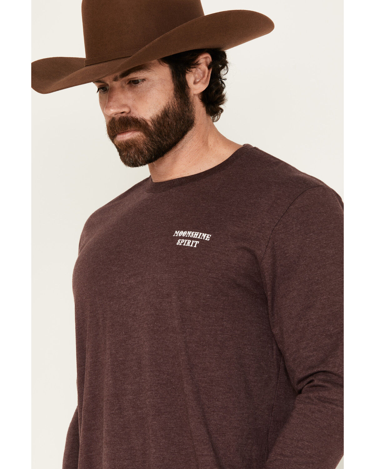 Image #3 - Moonshine Spirit&reg; Men's Whiskey Nights Long Sleeve Graphic T-Shirt, Burgundy, hi-res