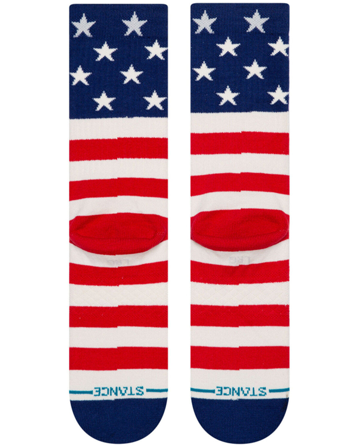 Image #3 - Stance Men's The Fourth Stars & Stripes American Old Glory Crew Socks, Red, hi-res