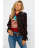 Image #1 - Scully Women's Boar Suede Beaded Fringe Jacket, Brown, hi-res