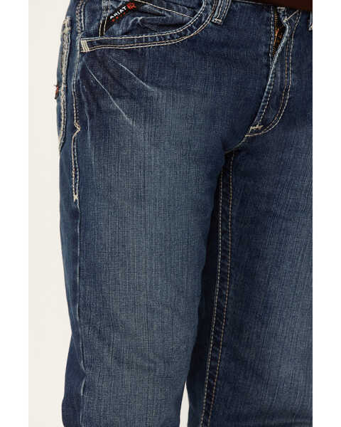 Image #4 - Ariat Men's FR M4 Low Rise Bootcut Work Jeans, Denim, hi-res