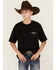 Image #1 - Ariat Boys' American Rancher Short Sleeve Graphic T-Shirt, Black, hi-res