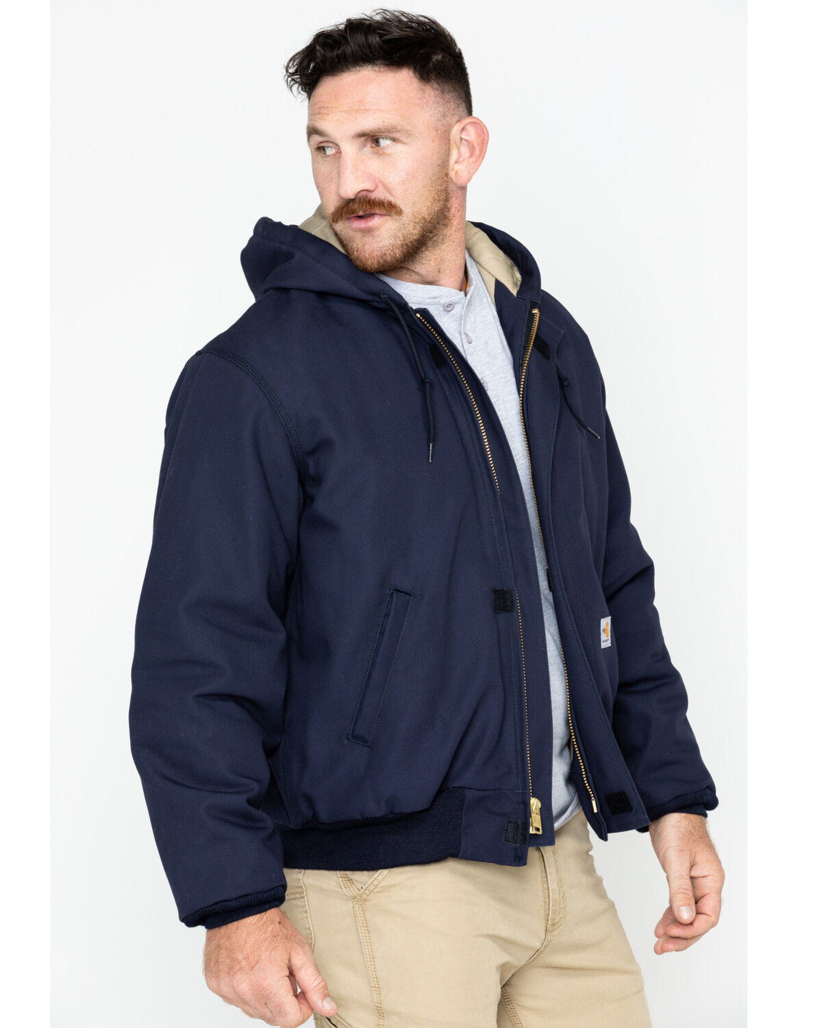 Image #3 - Carhartt Men's FR Work Jacket - Big, Navy, hi-res