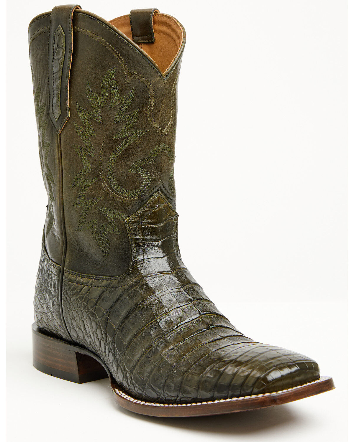 Image #1 - Cody James Black 1978&reg; Men's The Hayward Exotic Caiman Belly Western Boots - Broad Square Toe, Green, hi-res