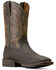 Image #1 - Ariat Men's Steadfast Elephant Print Performance Western Boots - Broad Square Toe, Brown, hi-res