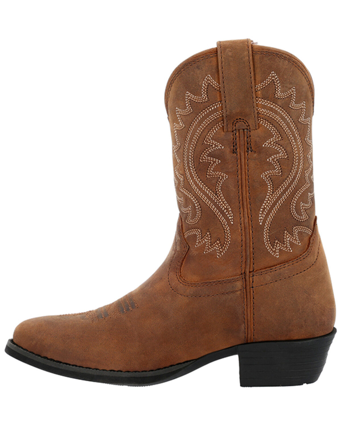 Image #3 - Durango Little Girls' Shyloh Western Boots - Round Toe, Brown, hi-res
