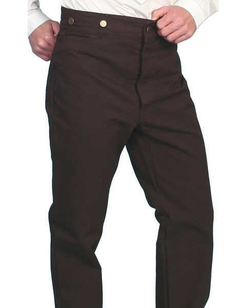 Image #2 - Scully Men's Canvas Pants, Walnut, hi-res