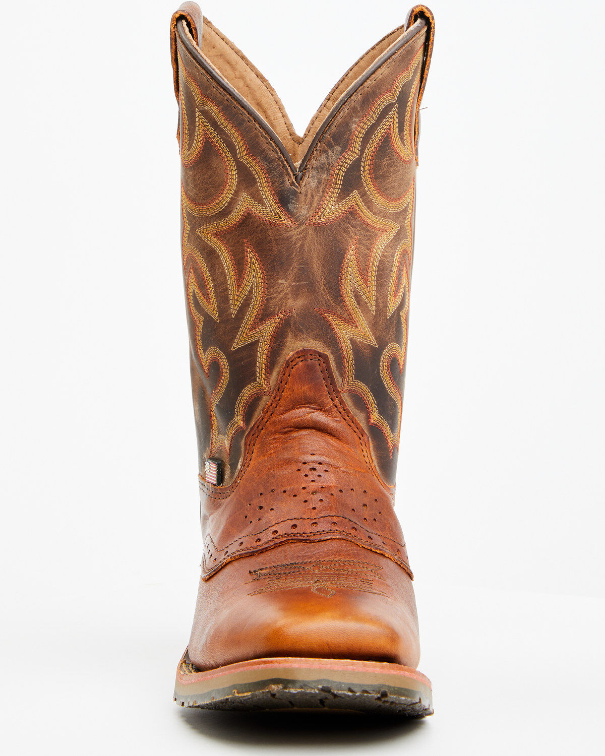 Image #4 - Double H Men's Boot Barn Exclusive 11" Domestic I.C.E&trade; Saddle Vamp Performance Western Boots - Broad Square Toe, Brown, hi-res