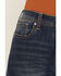 Image #2 - Grace in LA Women's Dark Wash High Rise Howdy Pocket 32" Straight Stretch Denim Jeans, Dark Wash, hi-res