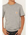 Image #3 - Carhartt Boys' Logo Pocket Short Sleeve T-Shirt, Charcoal, hi-res