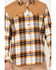 Image #2 - Hawx Men's Wilson Plaid Print Long Sleeve Button-Down Flannel Work Shirt, Brown, hi-res