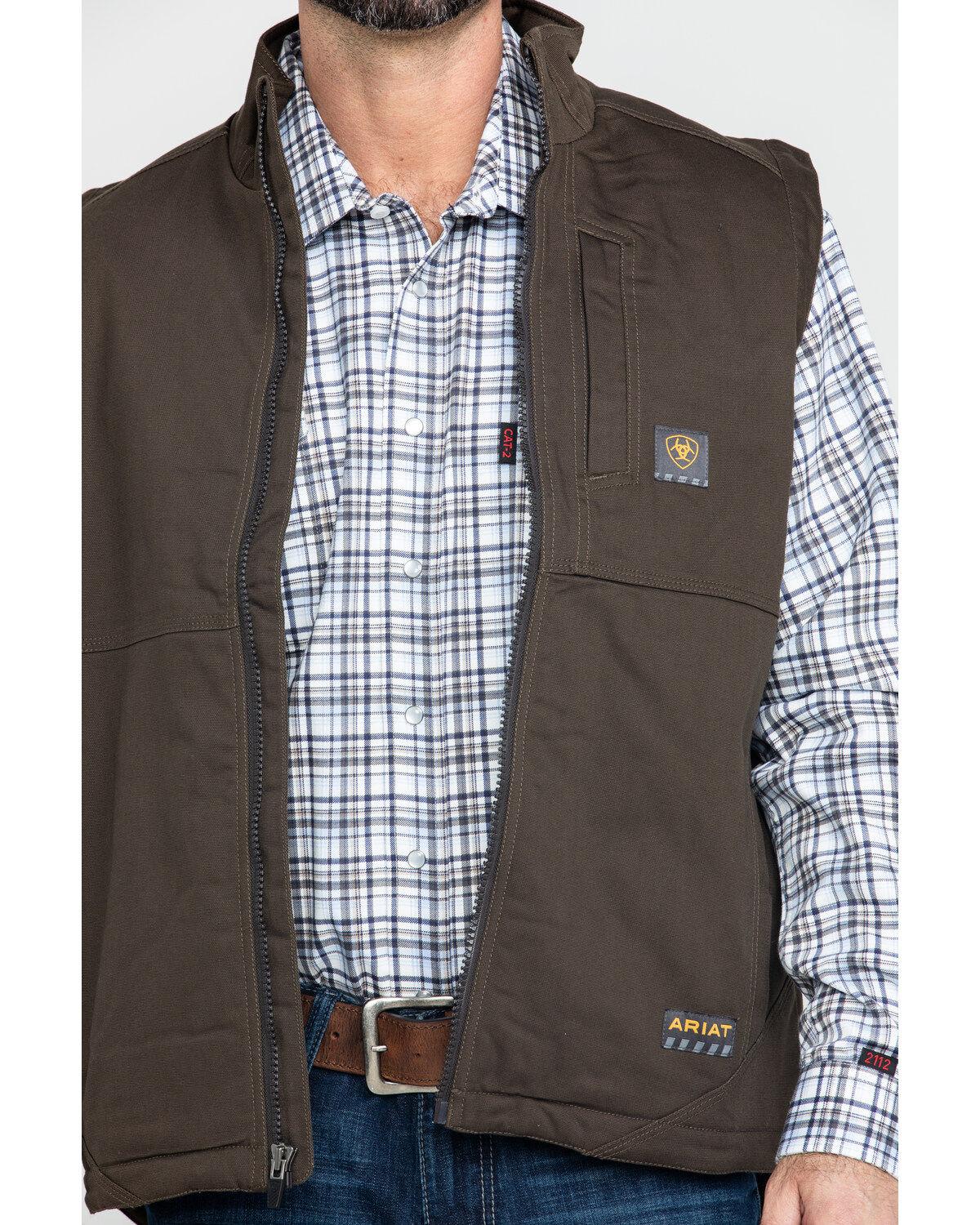 Image #4 - Ariat Men's Rebar Duracanvas Work Vest - Big & Tall, Loden, hi-res