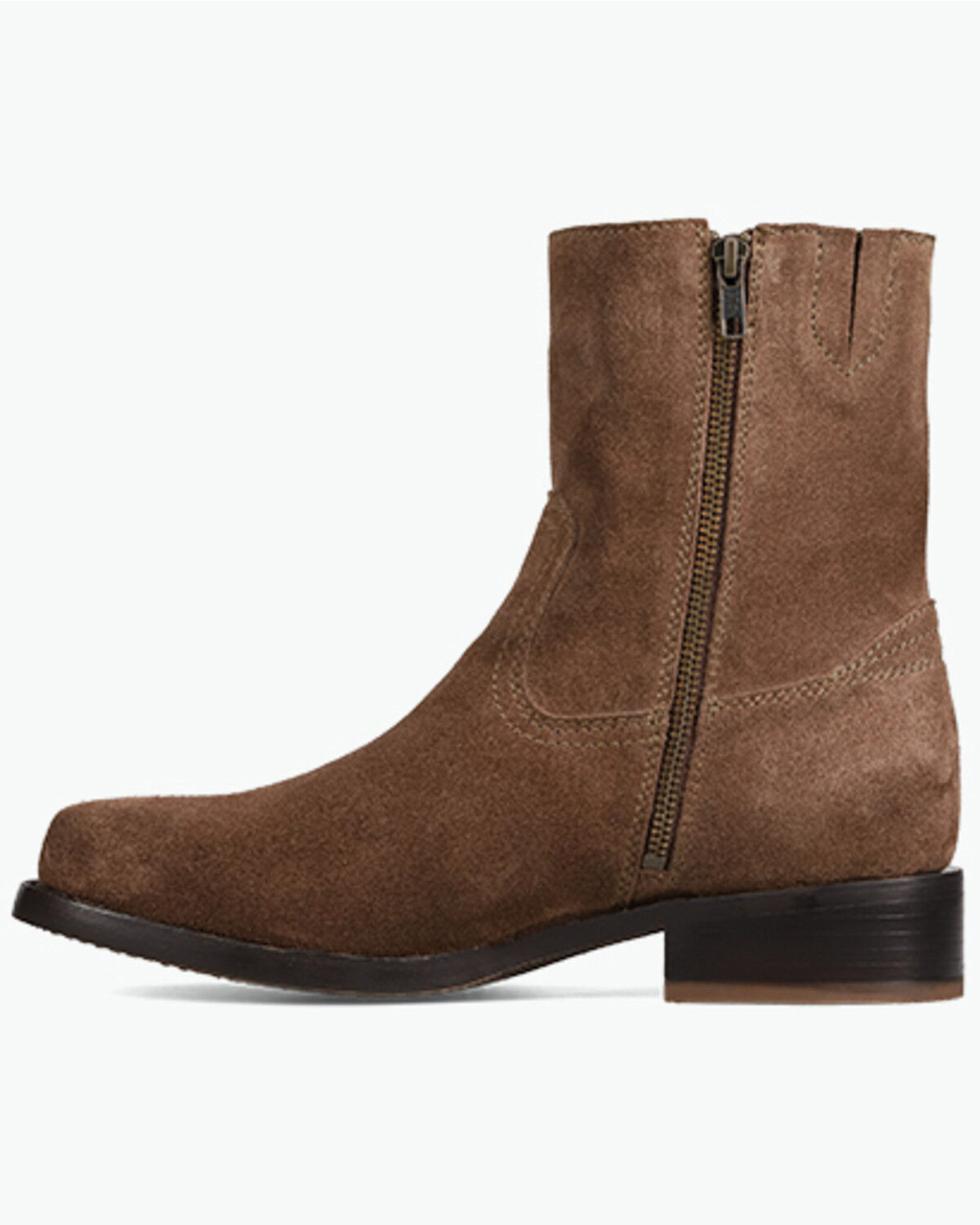 Image #3 - Frye Men's Campus Inside Zip Casual Boots - Round Toe, Brown, hi-res