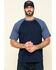 Image #1 - Hawx Men's Navy Midland Short Sleeve Baseball Work T-Shirt - Tall, Navy, hi-res