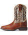 Image #2 - Ariat Girls' Koel VentTEK Leopard Print Western Boots - Broad Square Toe, Brown, hi-res