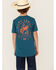 Image #4 - Cody James Boys' Barbed Cowboy Short Sleeve Graphic T-Shirt, Blue, hi-res