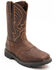 Image #1 - Cody James Men's Mustang Saddle Waterproof Western Work Boots - Soft Toe, Dark Brown, hi-res