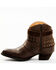 Image #3 - Shyanne Women's Sevilla Buckle Fringe Western Booties - Round Toe, Brown, hi-res