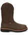 Image #2 - Justin Men's 11" Carbide Pull-On Work Boots - Soft Toe , Brown, hi-res