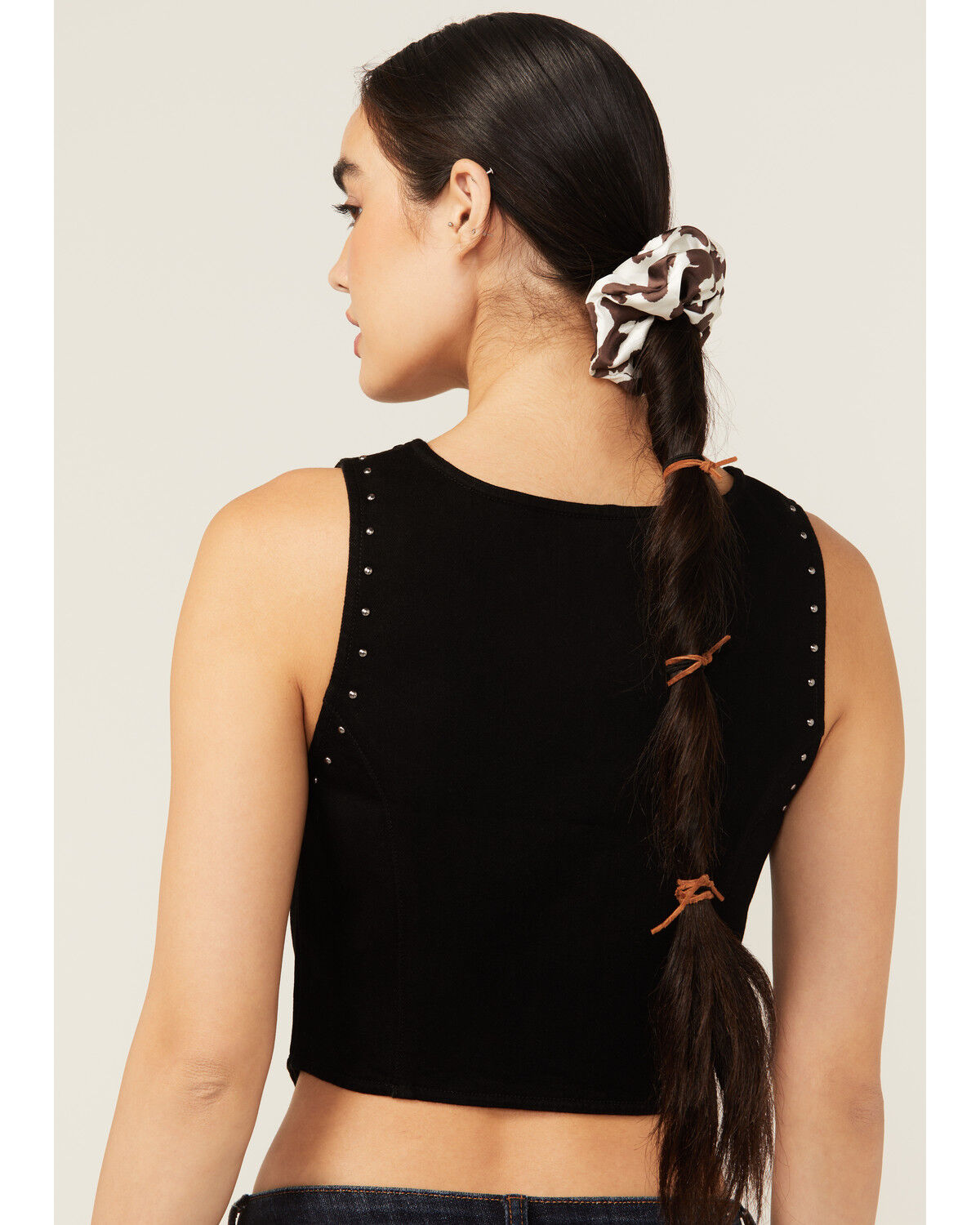 Idyllwind Women's Palmetto Cow Print Oversized Scrunchie Set - 2 Piece, Brown, hi-res