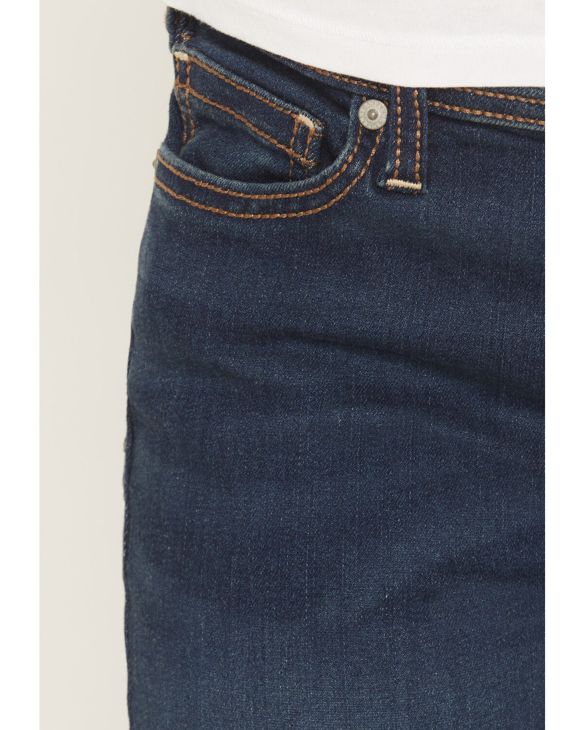 Image #2 - Shyanne Girls' Shayla Troy Dark Wash Mid Rise Bootcut Stretch Denim Jeans, Dark Wash, hi-res